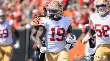 49ers place WR Samuel (foot) on injured reserve