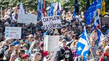 Latest anti-mask protest in Montreal draws large crowds who say threat of COVID-19 overstated