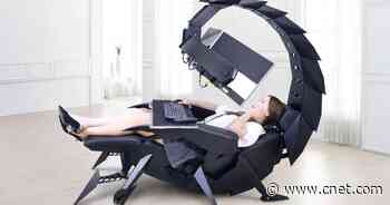 This giant scorpion is really a zero-gravity gaming chair and workstation     - CNET