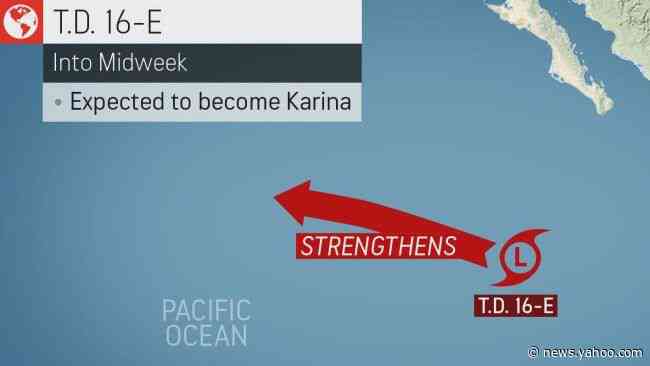 New depression forms in East Pacific