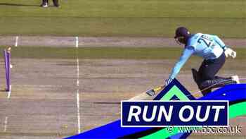 England v Australia: Jason Roy run out for 21 after direct hit by Marcus Stoinis