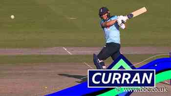 England v Australia: Tom Curran's five boundaries in quick-fire 37