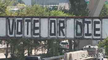 Iconic Houston 'Be Someone' graffiti painted over with #VOTEORDIE - KTRK-TV