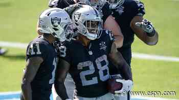 Josh Jacobs outperforms Christian McCaffrey (barely) in Raiders' win