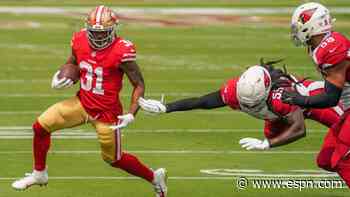 Raheem Mostert's 76-yard score the fastest speed by a ball carrier since 2018