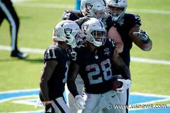 Jacobs Runs for 3 TDs as Raiders Hold off Panthers 34-30