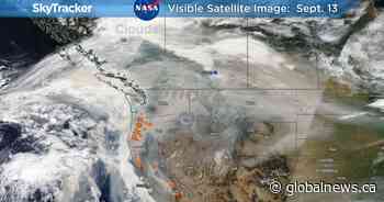 Wildfire smoke from western U.S. settles over Alberta