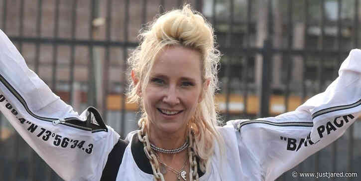 Anne Heche Wears Kinesiology Tape On Knee While Arriving at DWTS Practice