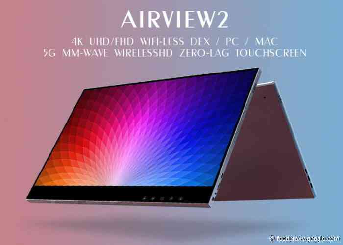 AirView2 touchscreen portable monitor offers 4K wireless connectivity