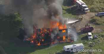 Firefighters respond to blaze at home on Enoch Cree Nation - Global News