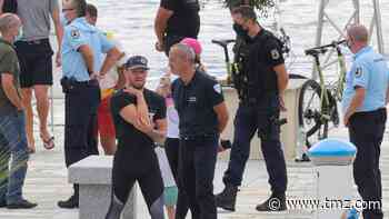Conor McGregor Pics Show UFC Star Speaking with Police Near Yacht in Corsica