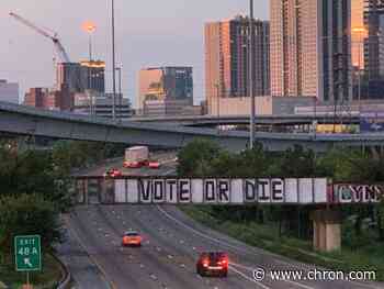‘Vote or Die’ message painted over 'Be Someone' sign