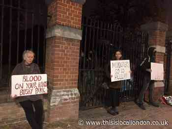 "Lock-on" staged in Bushy Park by animal rights group