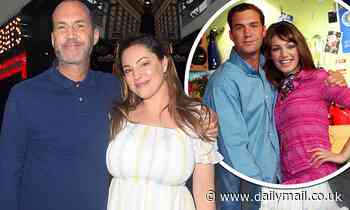 Kelly Brook looks stylish as she reunites with her former Big Breakfast co-host Johnny Vaughan