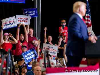 Trump says he's 'not at all concerned' about contracting the coronavirus at his rallies because he stands 'very far away' from his maskless supporters