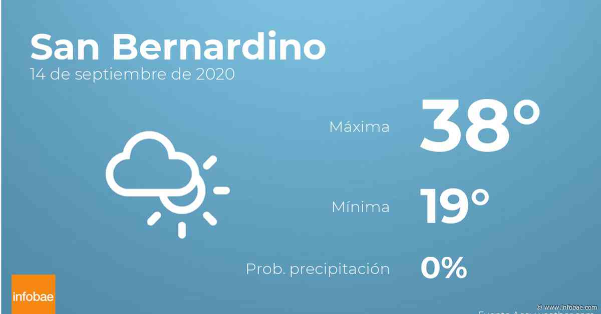 Previsión meteorológica: El tiempo hoy en San Bernardino, 14 de septiembre - Infobae.com