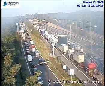 Traffic updates as car crashes on M25 - recap