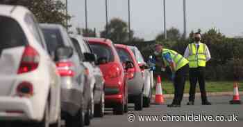 Mobile coronavirus testing site set up in car park of Durham football club
