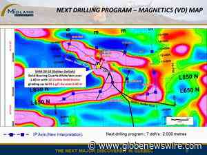 Midland Resumes Drilling on Samson on the new Gold Discovery at Golden Delilah Southeast of Wallbridge's Fenelon/Tabasco Deposit - GlobeNewswire
