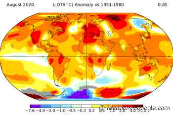 With August in the Books, 2020 Remains Likely to be the Warmest Year on Record