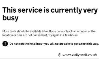No tests available in Bolton or ANY of the 10 Covid-19 hotspots in England - Daily Mail