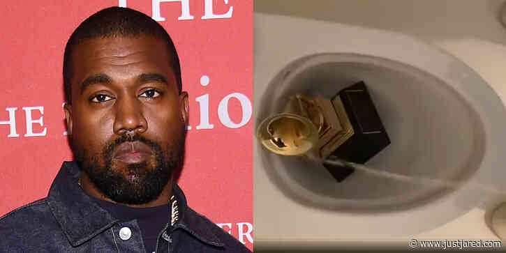 Kanye West Seemingly Urinates on His Grammy Award Statue in Shocking Video