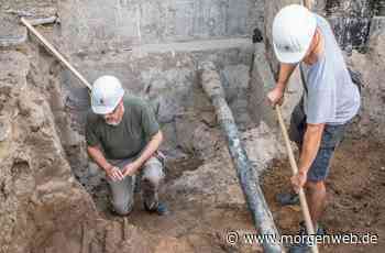 Archäologen graben Skelett in Bensheim aus - Mannheimer Morgen