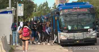 Edmonton Transit working to reduce crowding on popular bus routes as ridership sits at 50% - Global News