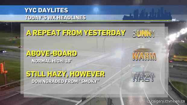 Wildfire smoke expected to persist in Calgary into next week