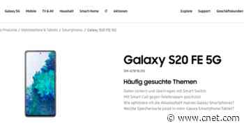 Galaxy S20 FE 5G leaks on Samsung website     - CNET