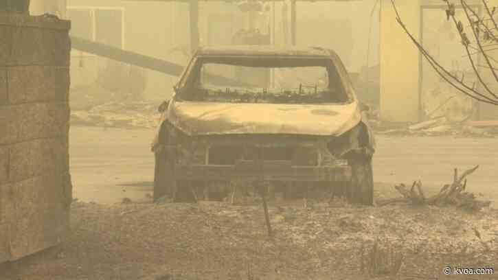 Oregon firefighter returns to find home destroyed