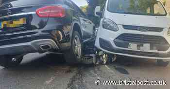 Learner's motorbike completely destroyed in crash