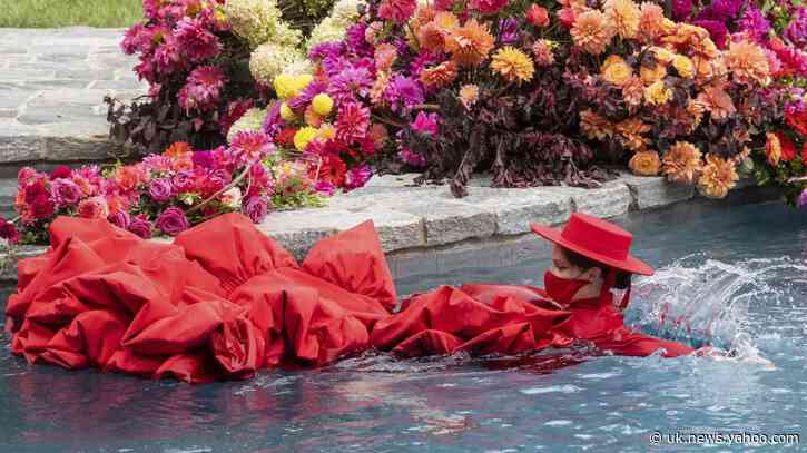 Christian Siriano Held a Fashion Show at Home. It Ended in the Pool.