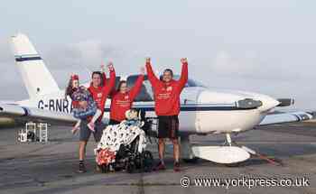 Kickboxer completes marathon near York - while pulling an aeroplane