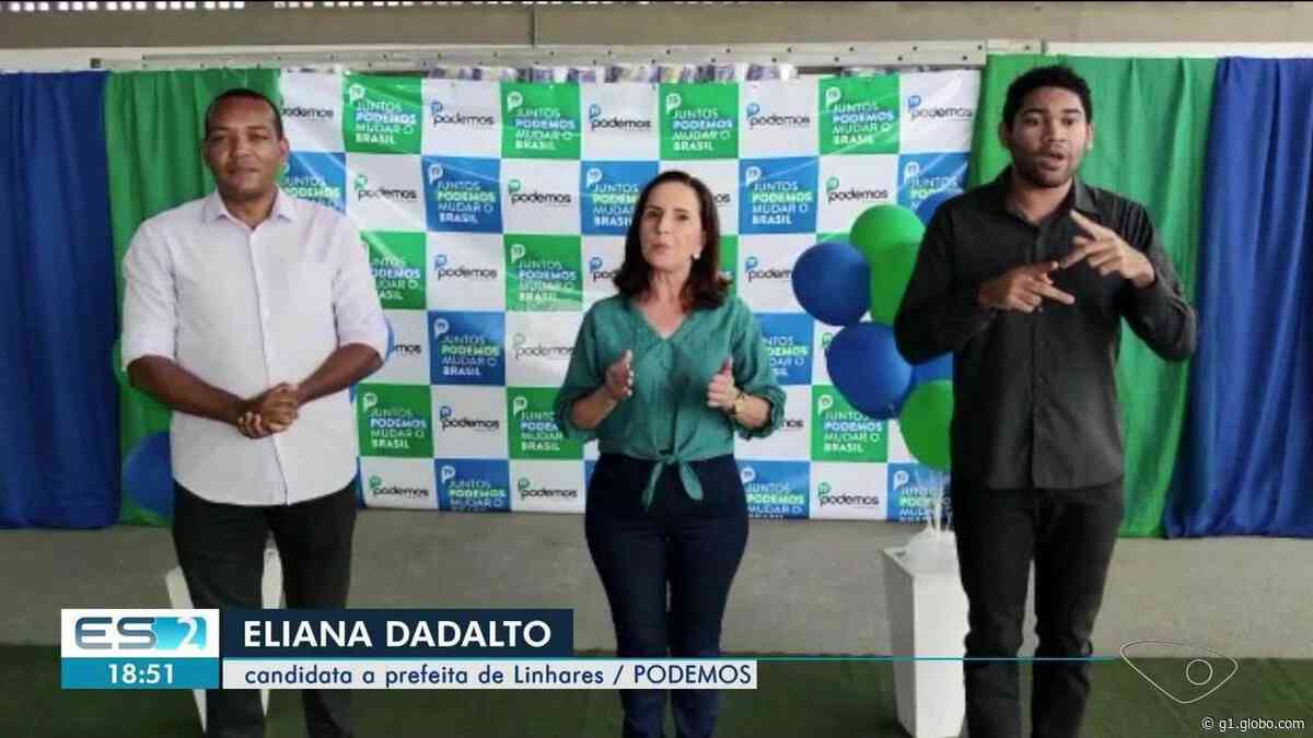 Podemos oficializa candidatura de Eliana Dadalto à Prefeitura de Linhares - G1