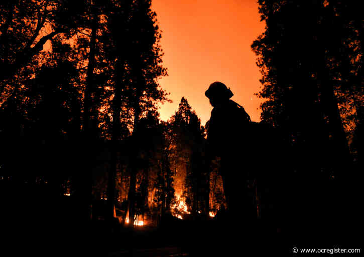 Firefighter dies battling El Dorado fire started by smoke bomb, authorities say