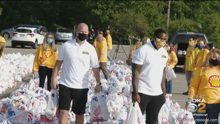 Former Steelers, Shell Employees Distribute Food In Beaver County: ‘It’s All About Giving Back’