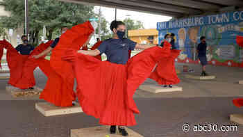 Folklorico dancers perfect pandemic performance with beauty and grace