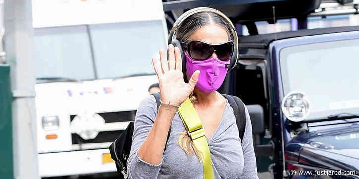 Sarah Jessica Parker Wears a Pink Mask During an Outing in NYC
