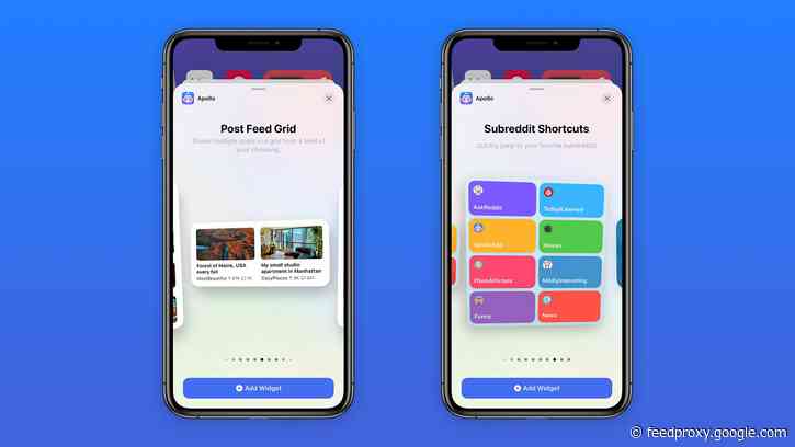 Apollo for Reddit now offers iOS 14 widgets and picture-in-picture support