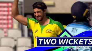 England v Australia: Mitchell Starc takes wickets of Jason Roy and Joe Root in first two balls