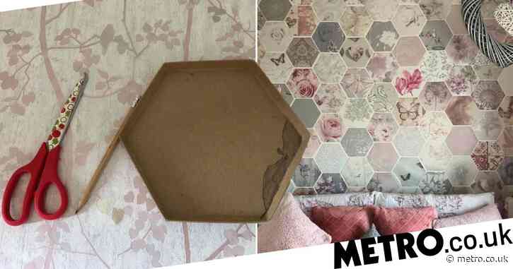Thrifty mum transforms bedroom with free wallpaper samples