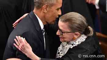 Obama pays tribute to Ginsburg and says her seat should not be filled until after next president sworn in
