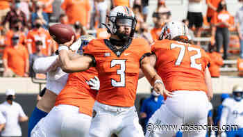 No. 11 Oklahoma State loses QB Spencer Sanders, comes back to inch past Tulsa 16-7 in opener