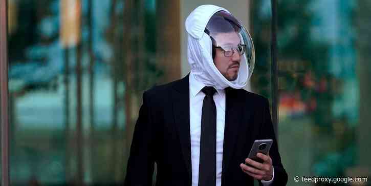 This $199 acrylic helmet with HEPA filters powered by fans designed to wear instead of a mask is being compared to sci-fi movies