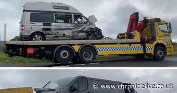 Two injured in van smash on the A697 in Northumberland