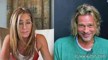 Brad Pitt and Jennifer Aniston recreate steamy rom-com scene