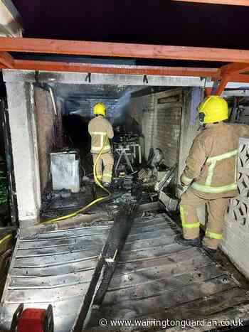 Fire broke out in garage on Linden Close, Woolston