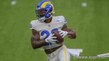 Rams rookie RB Akers ruled out with rib injury
