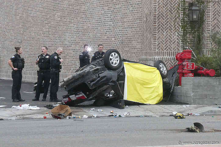 1 dead, 1 arrested in Newport Beach crash following pursuit of possible stolen vehicle